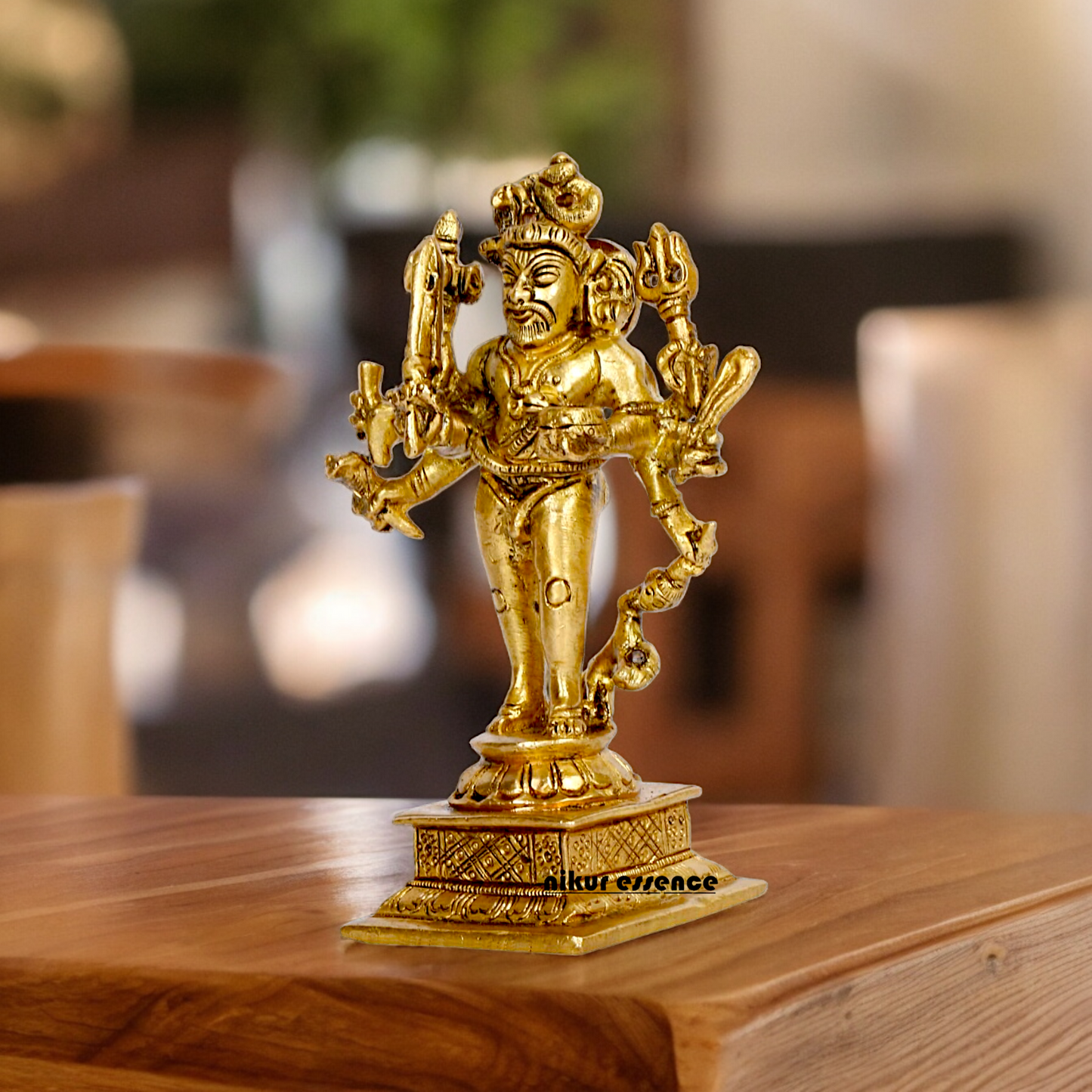 Lord Kaal Bhairava Mahakala Bahirav solid Brass idol - 5 inches Nikuressence