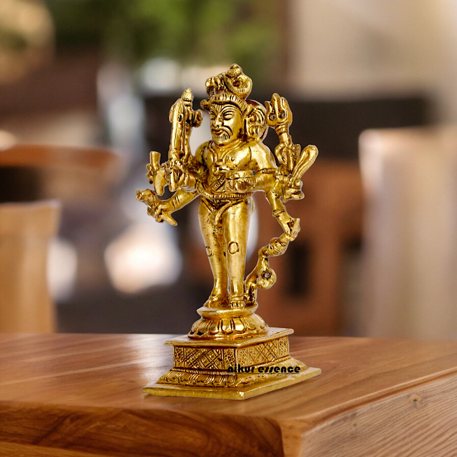 Lord Kaal Bhairava Mahakala Bahirav solid Brass idol - 5 inches Nikuressence