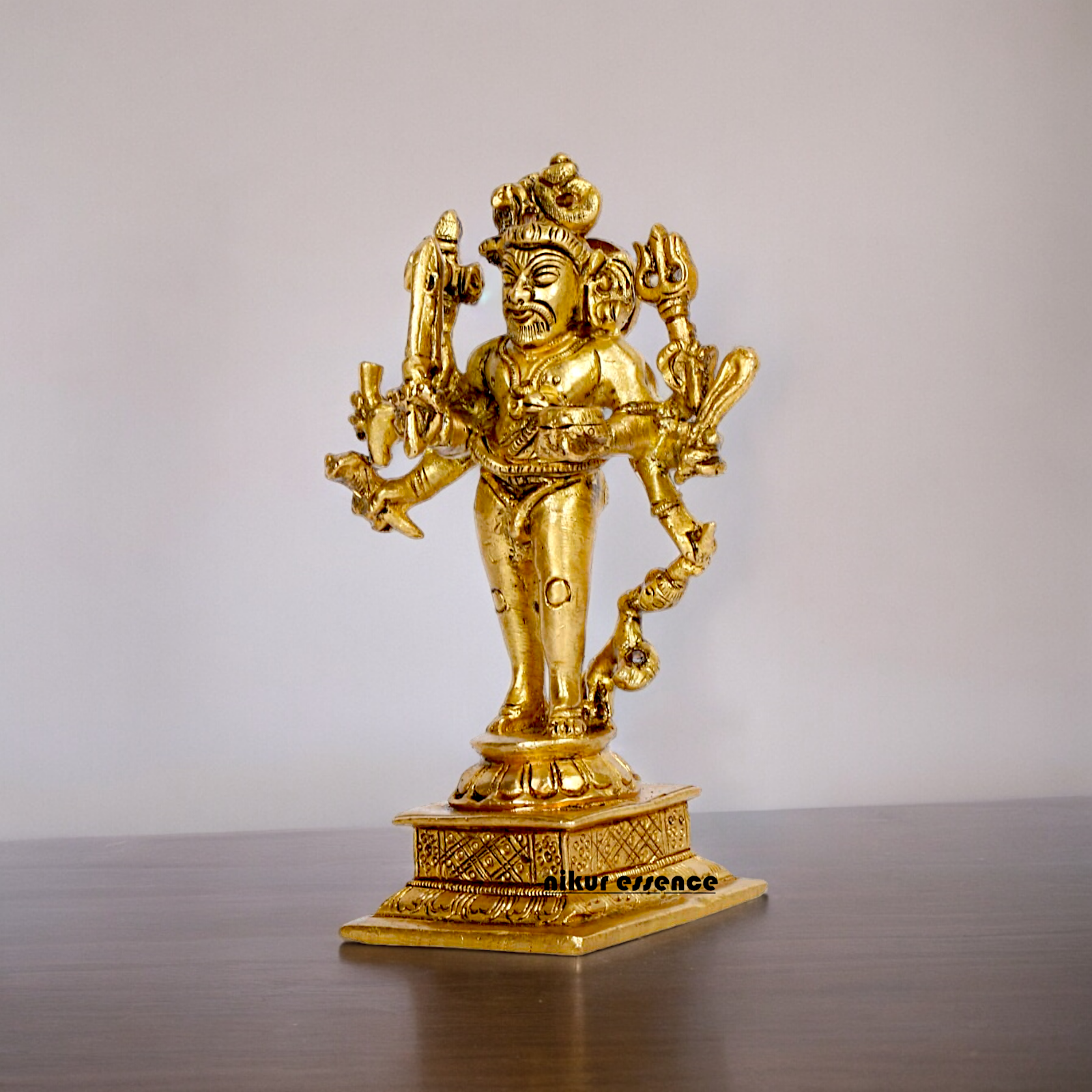 Lord Kaal Bhairava Mahakala Bahirav solid Brass idol - 5 inches Nikuressence