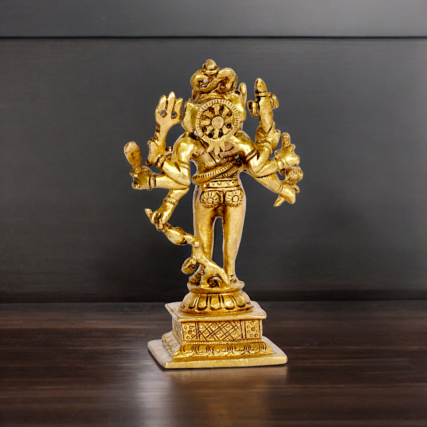 Lord Kaal Bhairava Mahakala Bahirav solid Brass idol - 5 inches Nikuressence