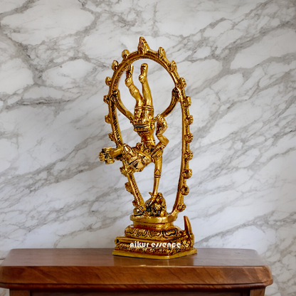 Buy Shiva Tandav Nataraja solid brass idol - 6 inches Nikuressence