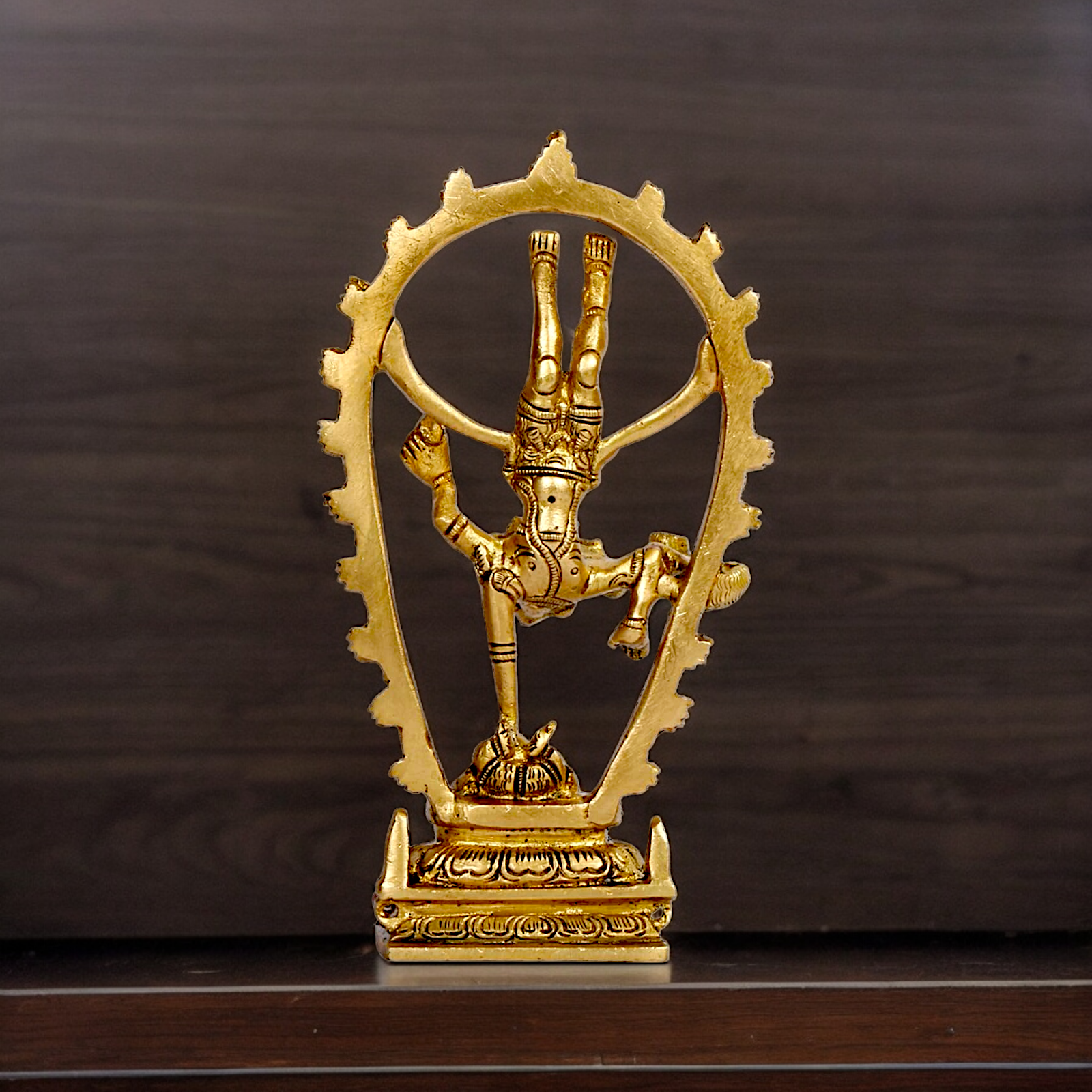 Buy Shiva Tandav Nataraja solid brass idol - 6 inches Nikuressence