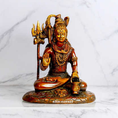 Shop Shiva With Blessing Brass idol - 10 inches Nikuressence