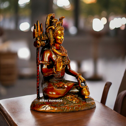 Shop Shiva With Blessing Brass idol - 10 inches Nikuressence