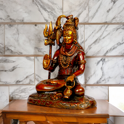 Shop Shiva With Blessing Brass idol - 10 inches Nikuressence