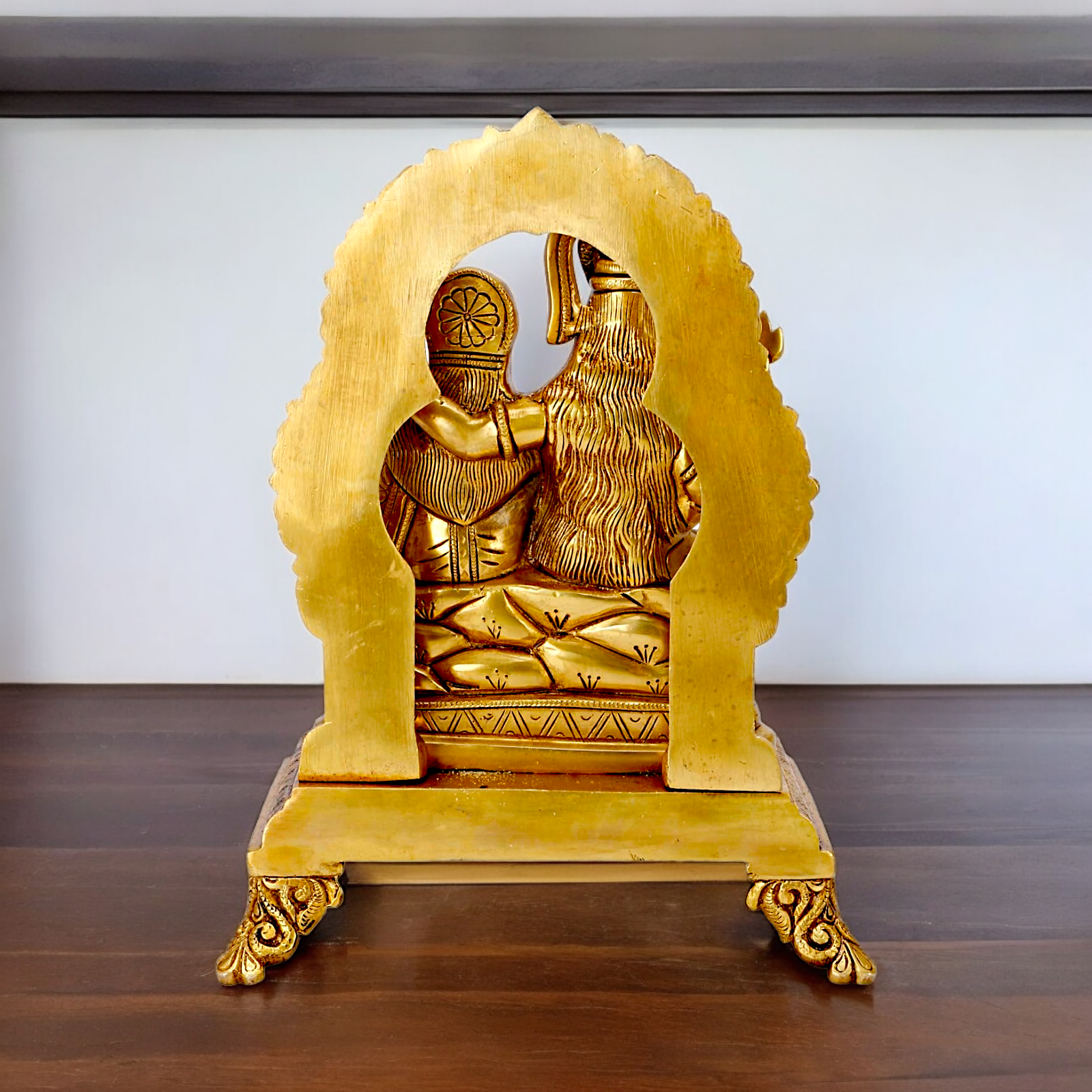 Solid Brass Shiva Parivar Shankar Bhagwan family idol - 12 inches Nikuressence