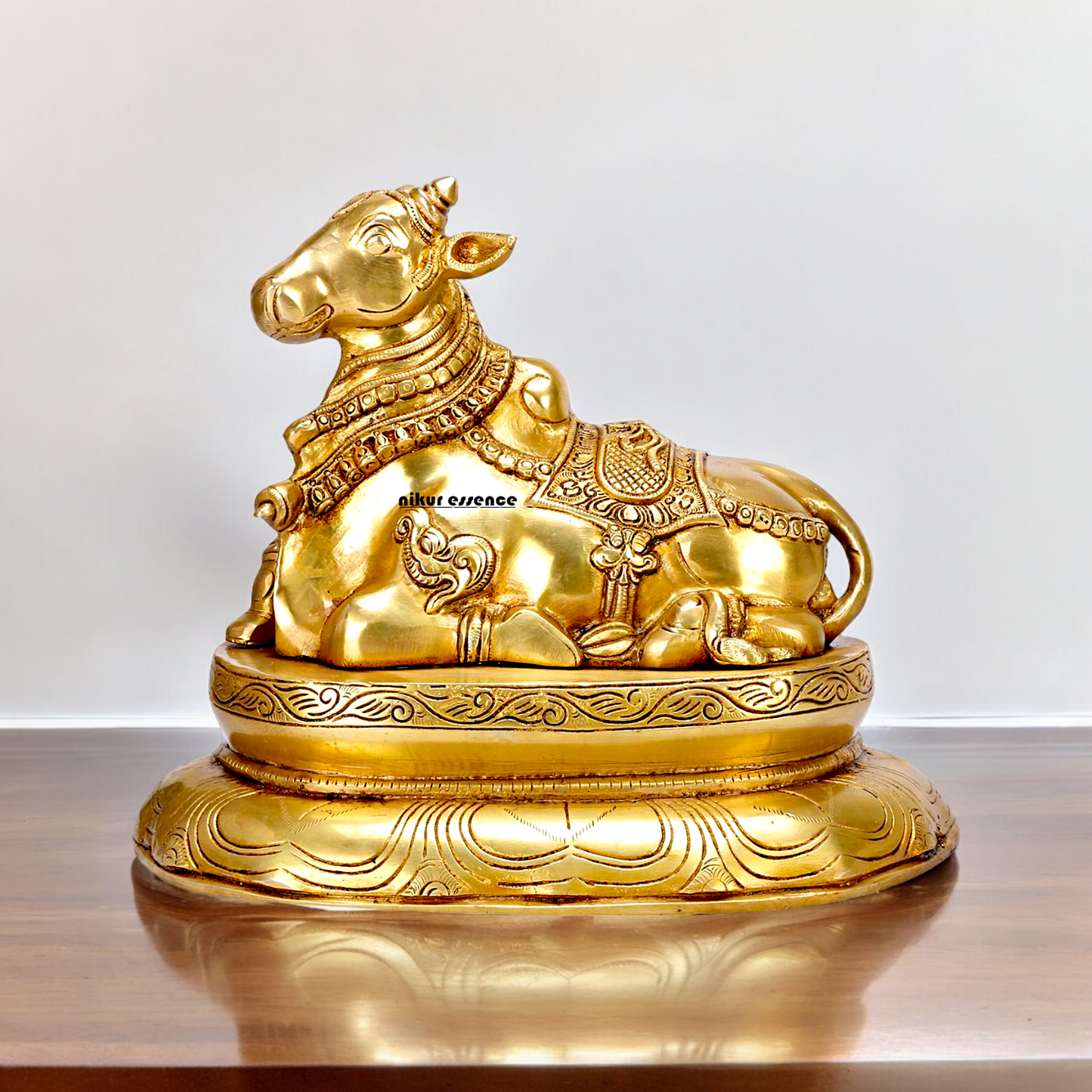 Online Nandi Solid Brass idol - 12 inche Nikuressence