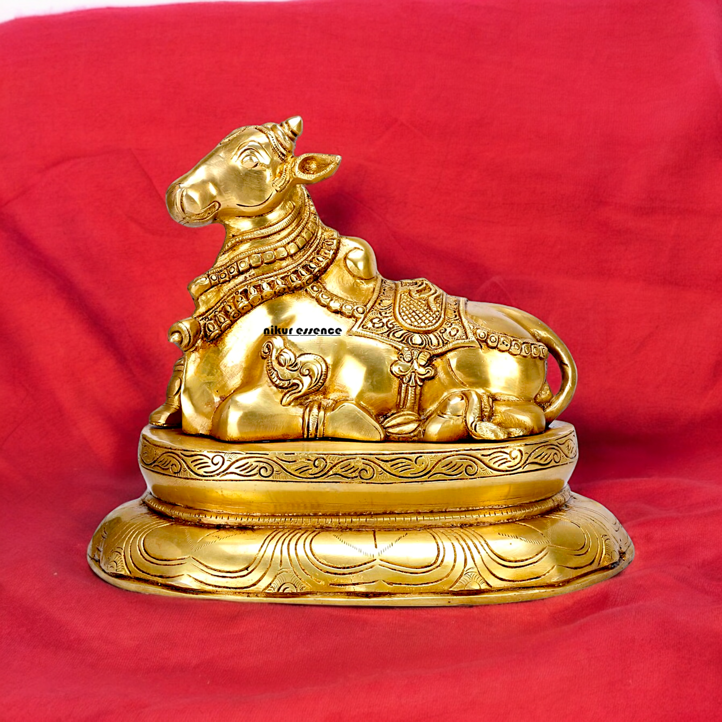 Online Nandi Solid Brass idol - 12 inche Nikuressence