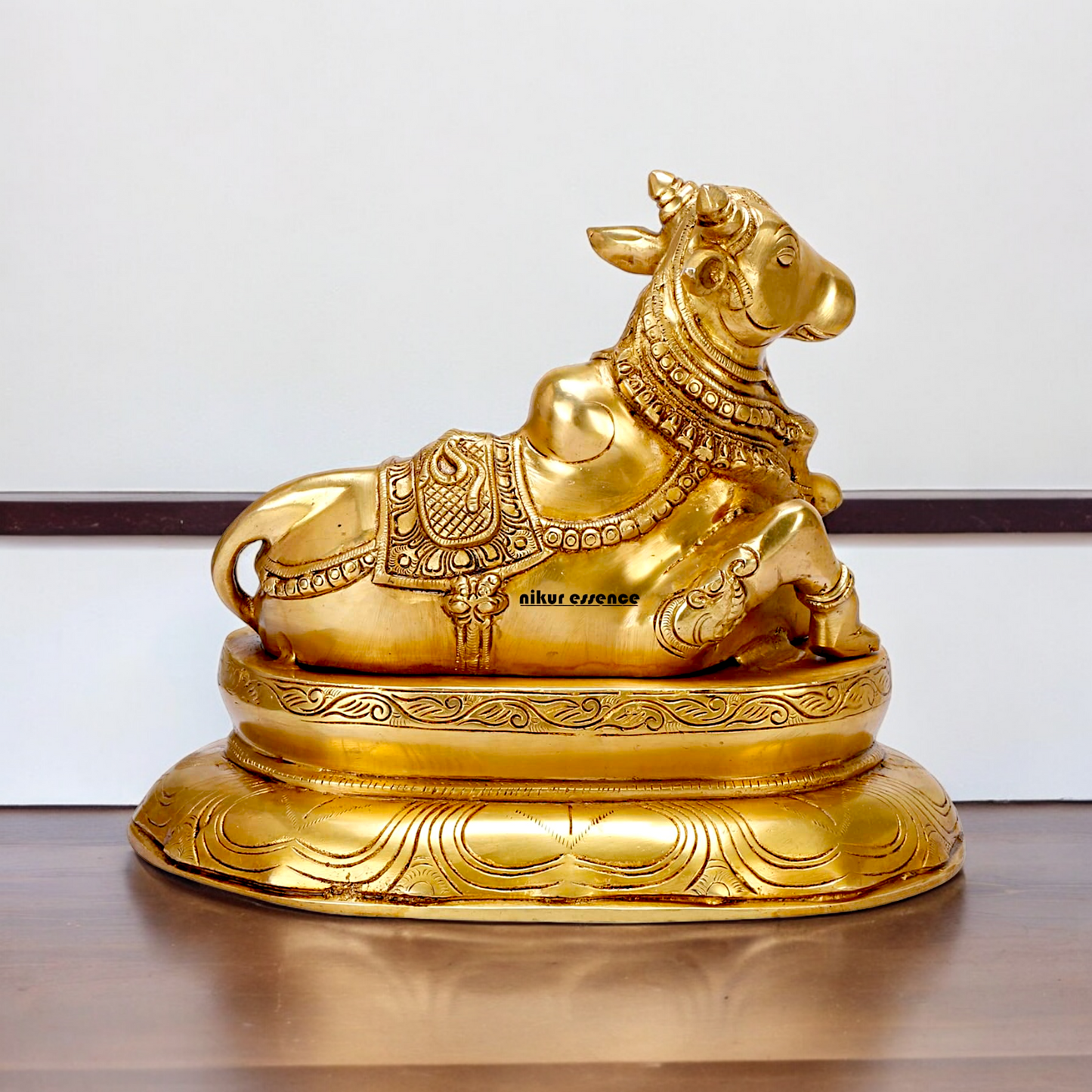 Online Nandi Solid Brass idol - 12 inche Nikuressence