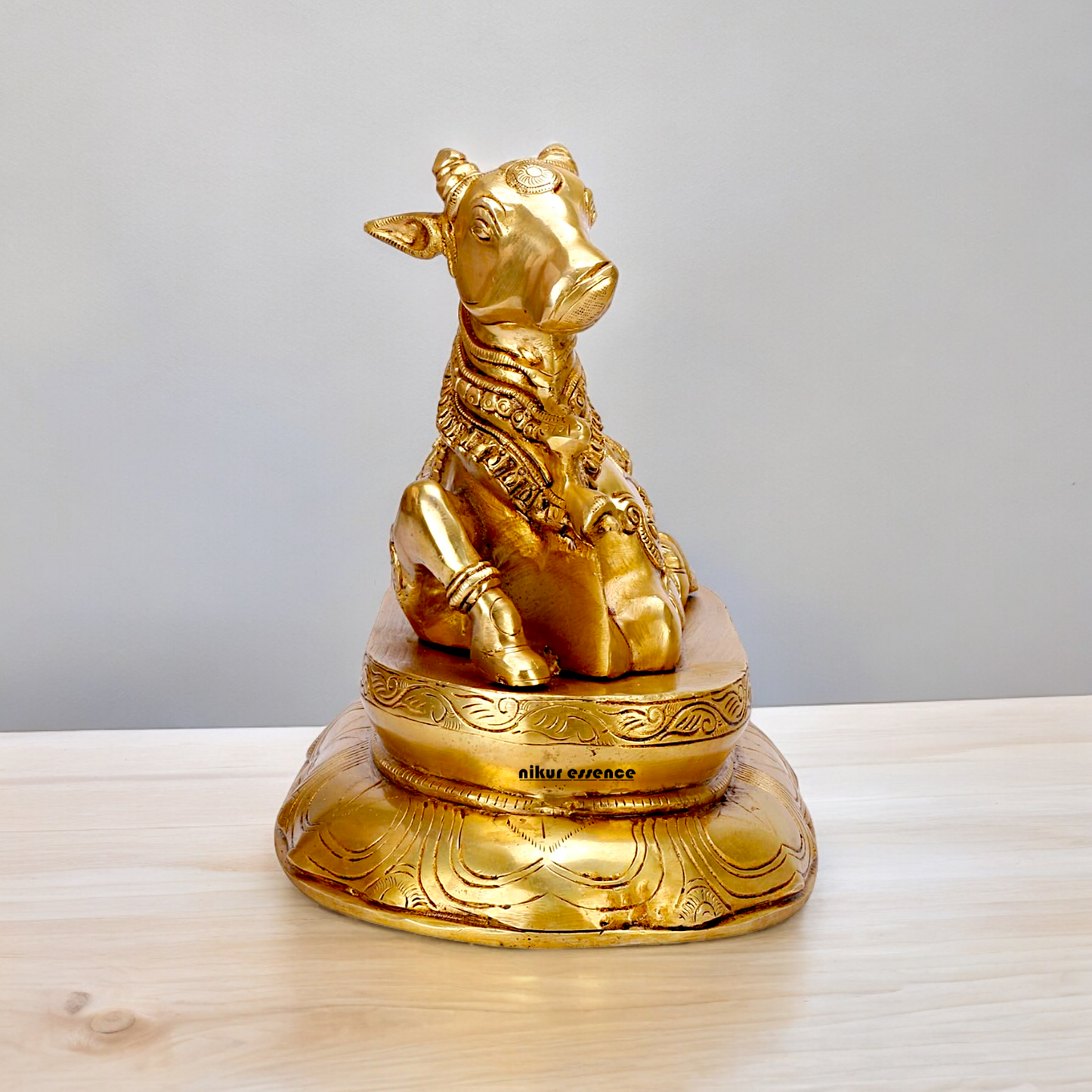 Online Nandi Solid Brass idol - 12 inche Nikuressence