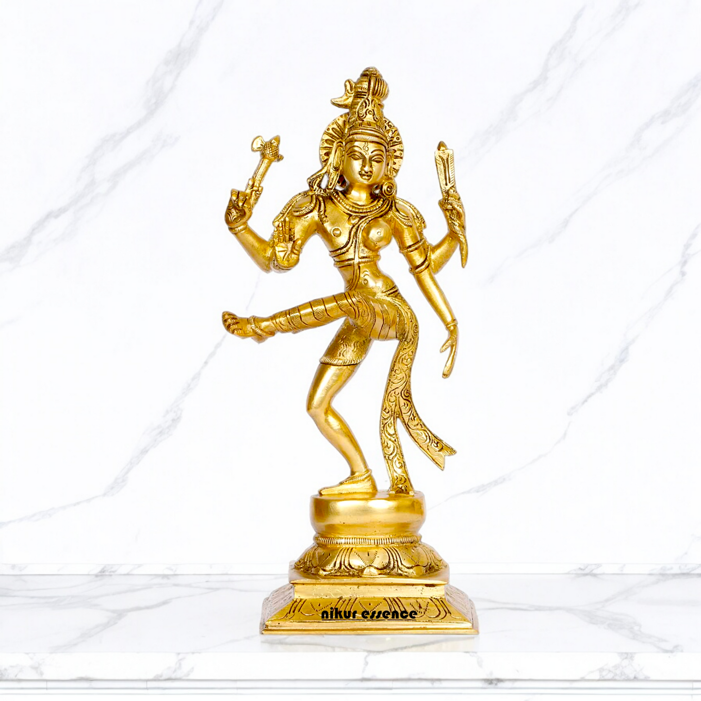 Solid Brass Ardhanarishvara Ardhnarishwar Statue - 12 inche Nikuressence
