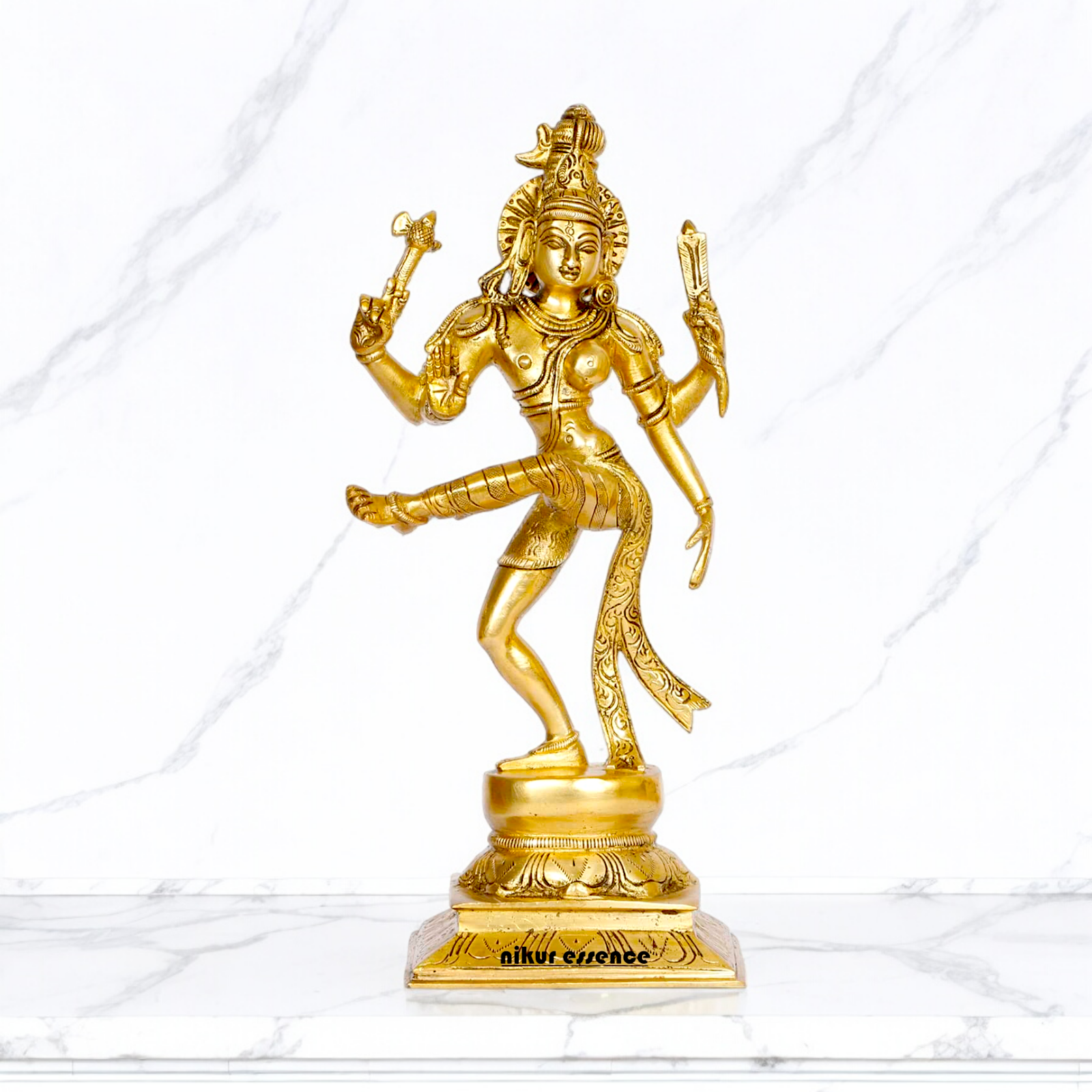 Solid Brass Ardhanarishvara Ardhnarishwar Statue - 12 inche Nikuressence