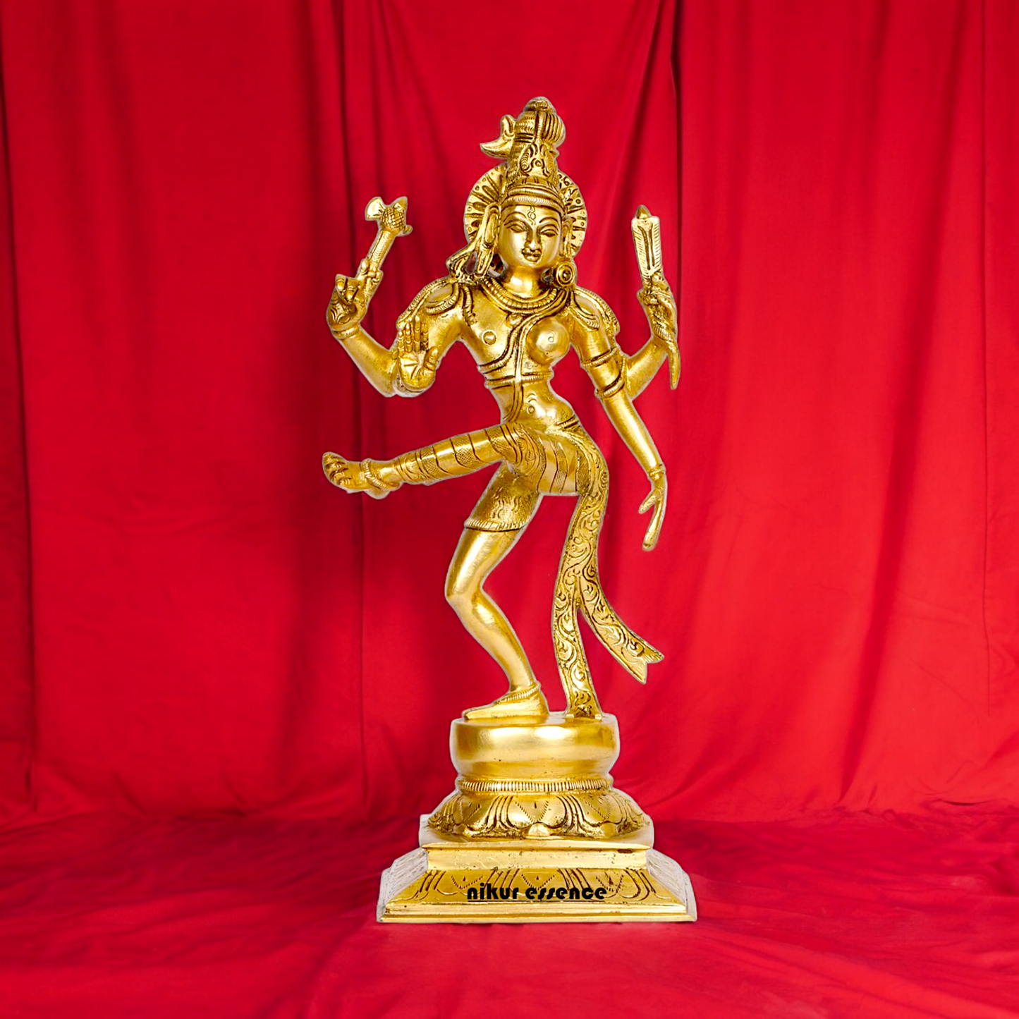 Solid Brass Ardhanarishvara Ardhnarishwar Statue - 12 inche Nikuressence