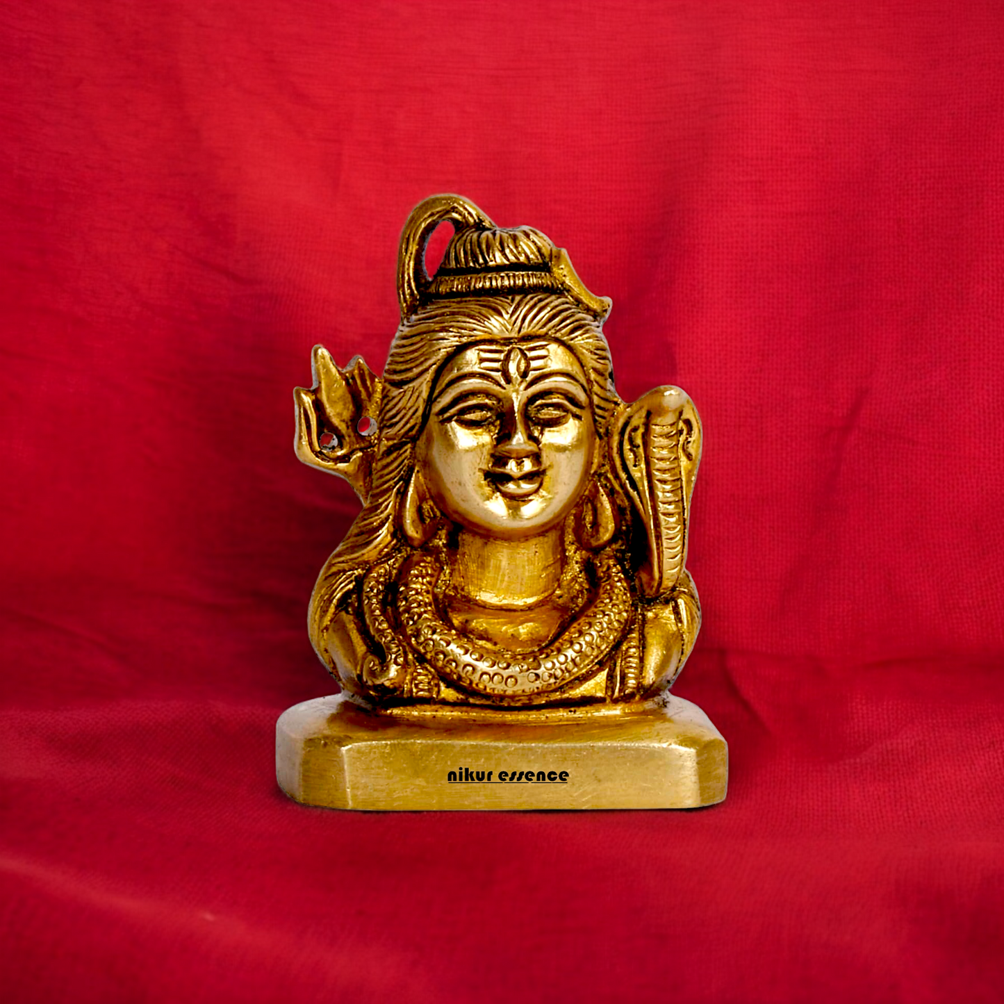 Buy Shiva Face Head Solid Brass idol - 3 inches Nikuressence