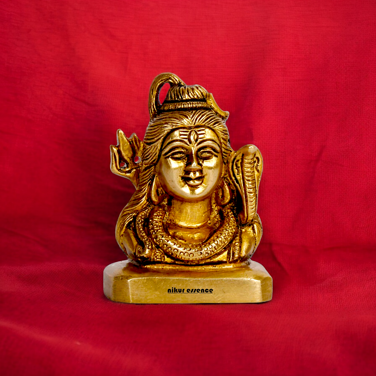 Buy Shiva Face Head Solid Brass idol - 3 inches Nikuressence