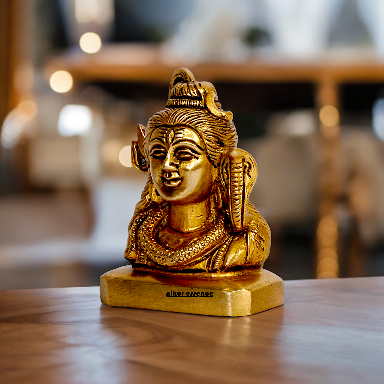 Buy Shiva Face Head Solid Brass idol - 3 inches Nikuressence