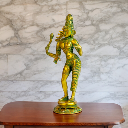 Buy Ardhanarishvara Ardhnarishwar Brass idol - 8.5 inches Nikuressence