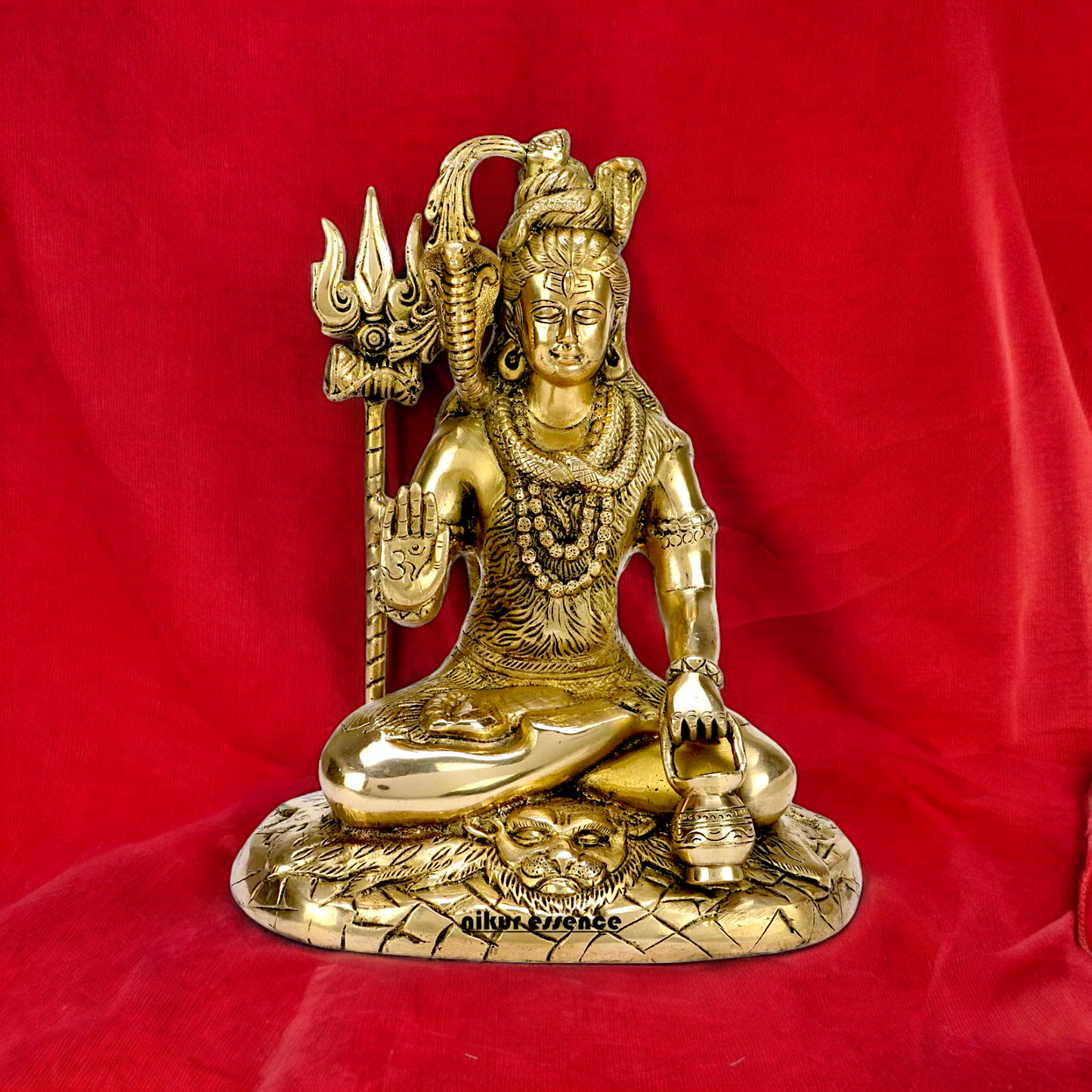 Lord Shiva with Blessing Solid brass idol - 10 inches Nikuressence