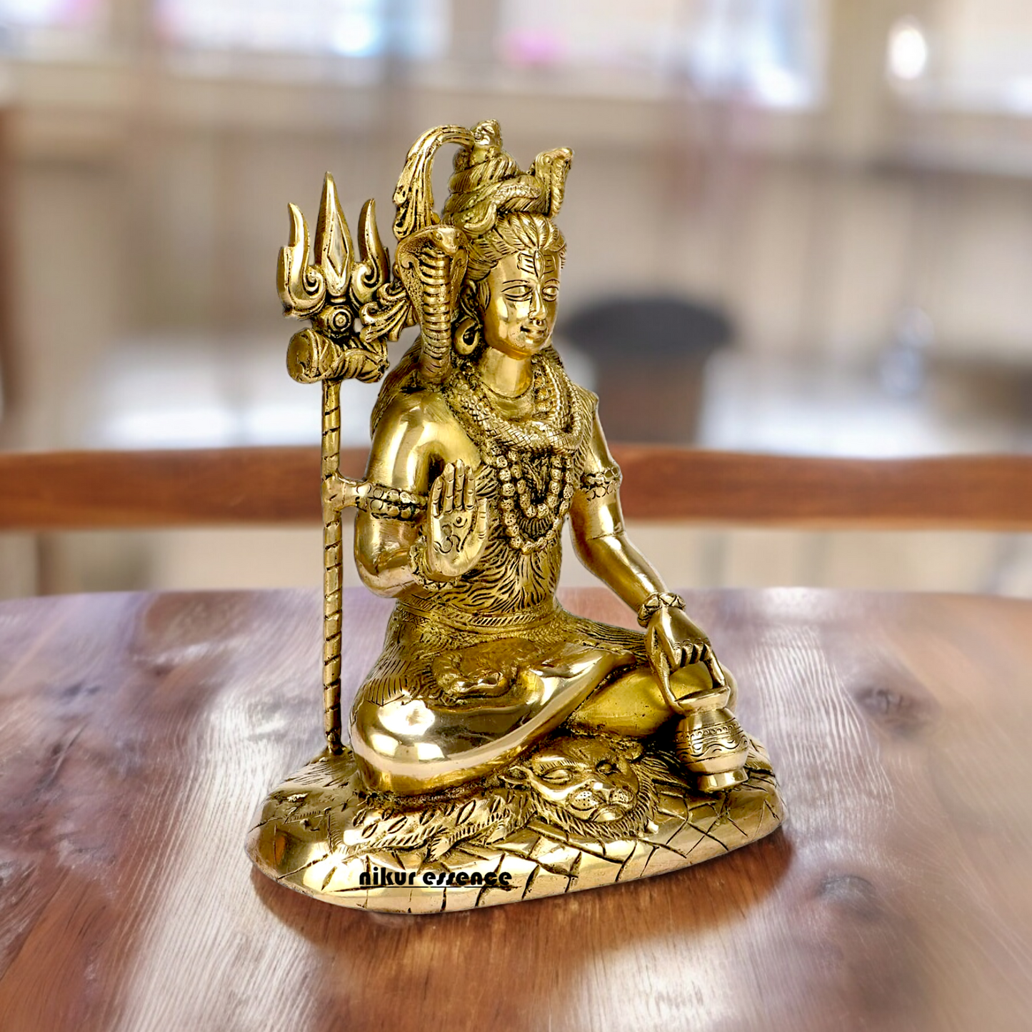 Lord Shiva with Blessing Solid brass idol - 10 inches Nikuressence
