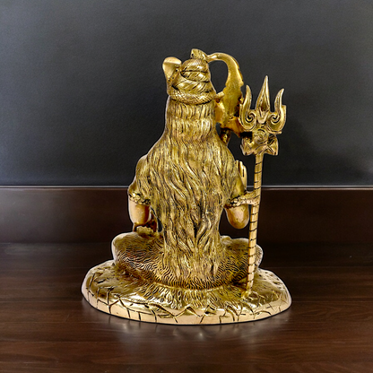 Lord Shiva with Blessing Solid brass idol - 10 inches Nikuressence