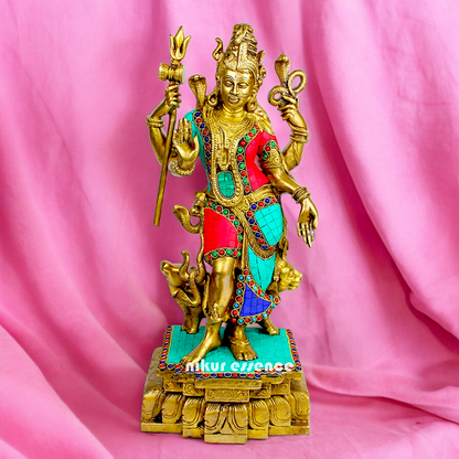 Shop Ardhanarishvara Brass with Stone work idol - 18 inches Nikuressence