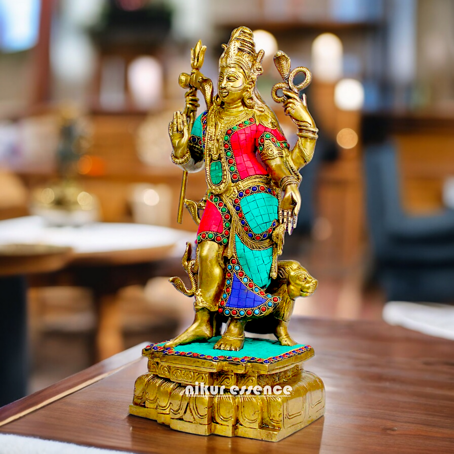 Shop Ardhanarishvara Brass with Stone work idol - 18 inches Nikuressence