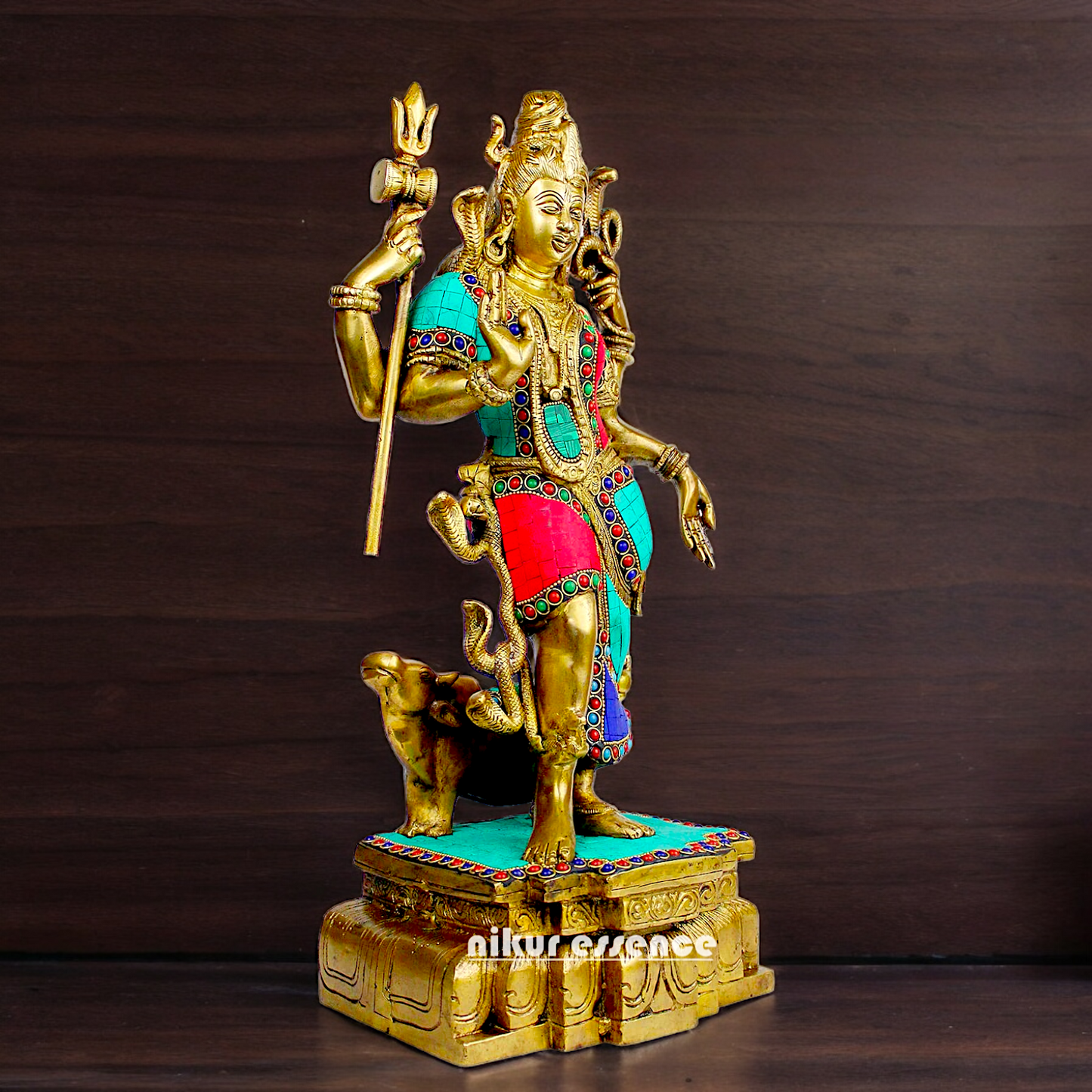 Shop Ardhanarishvara Brass with Stone work idol - 18 inches Nikuressence