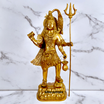Solid Brass Shiva Standing power idol - 23 inches Nikuressence