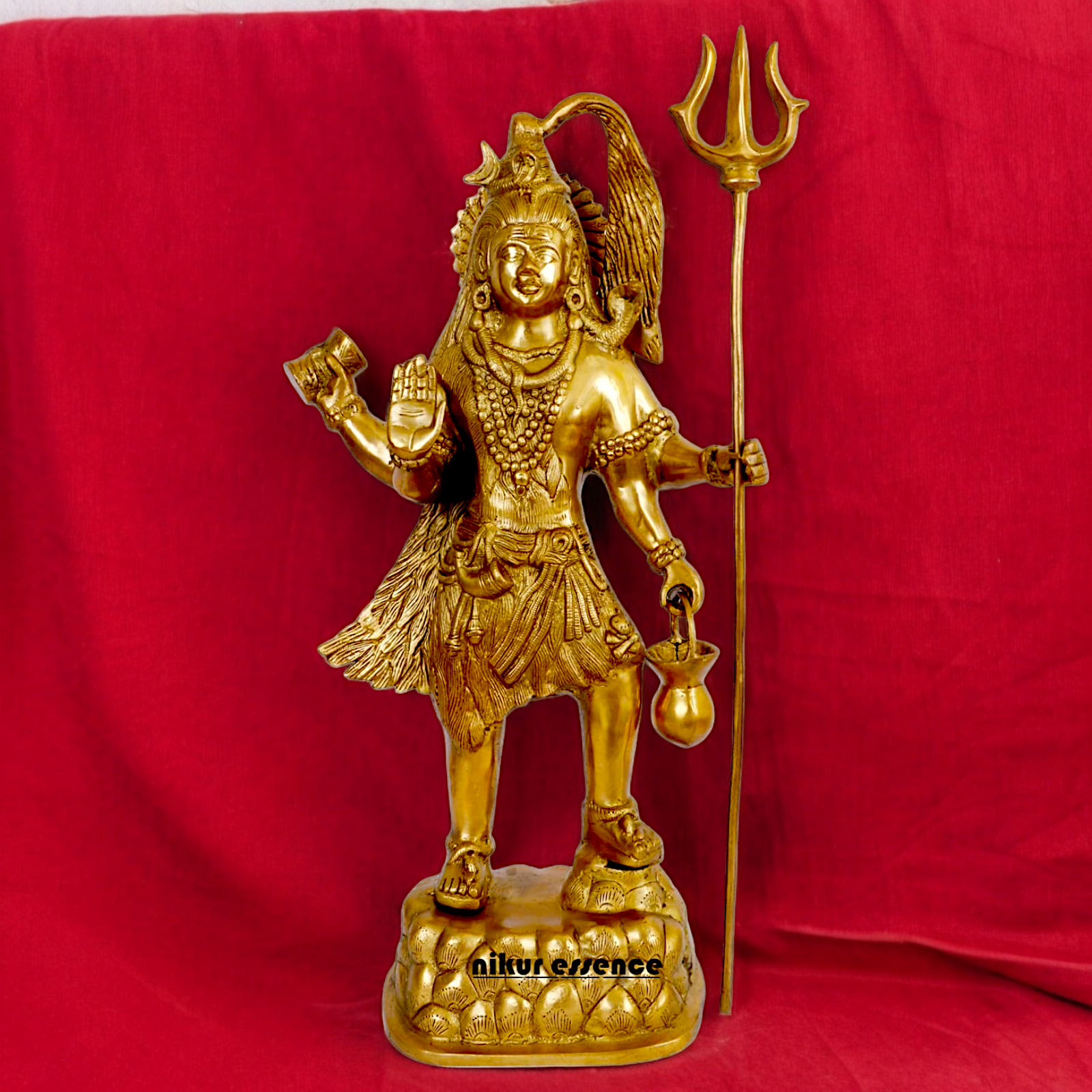 Solid Brass Shiva Standing power idol - 23 inches Nikuressence