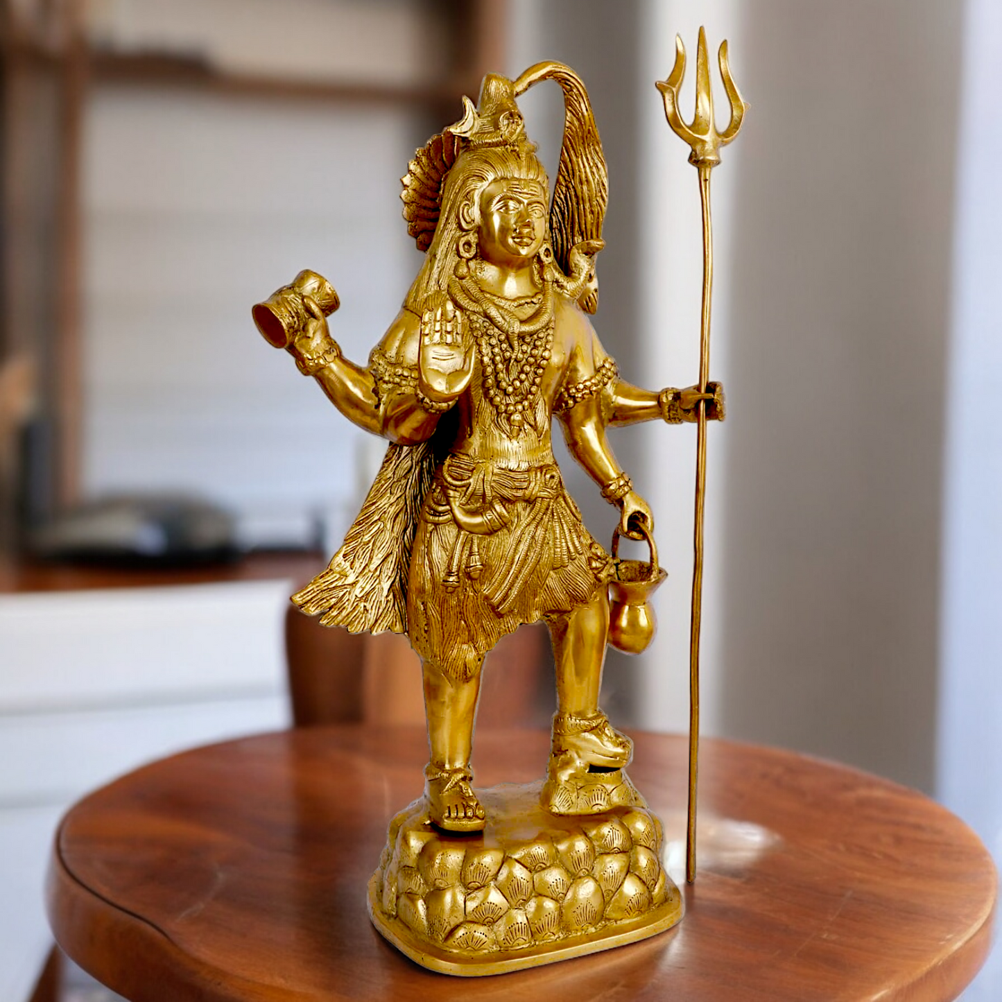 Solid Brass Shiva Standing power idol - 23 inches Nikuressence