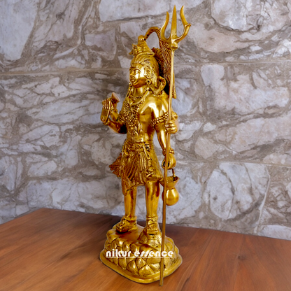 Solid Brass Shiva Standing power idol - 23 inches Nikuressence
