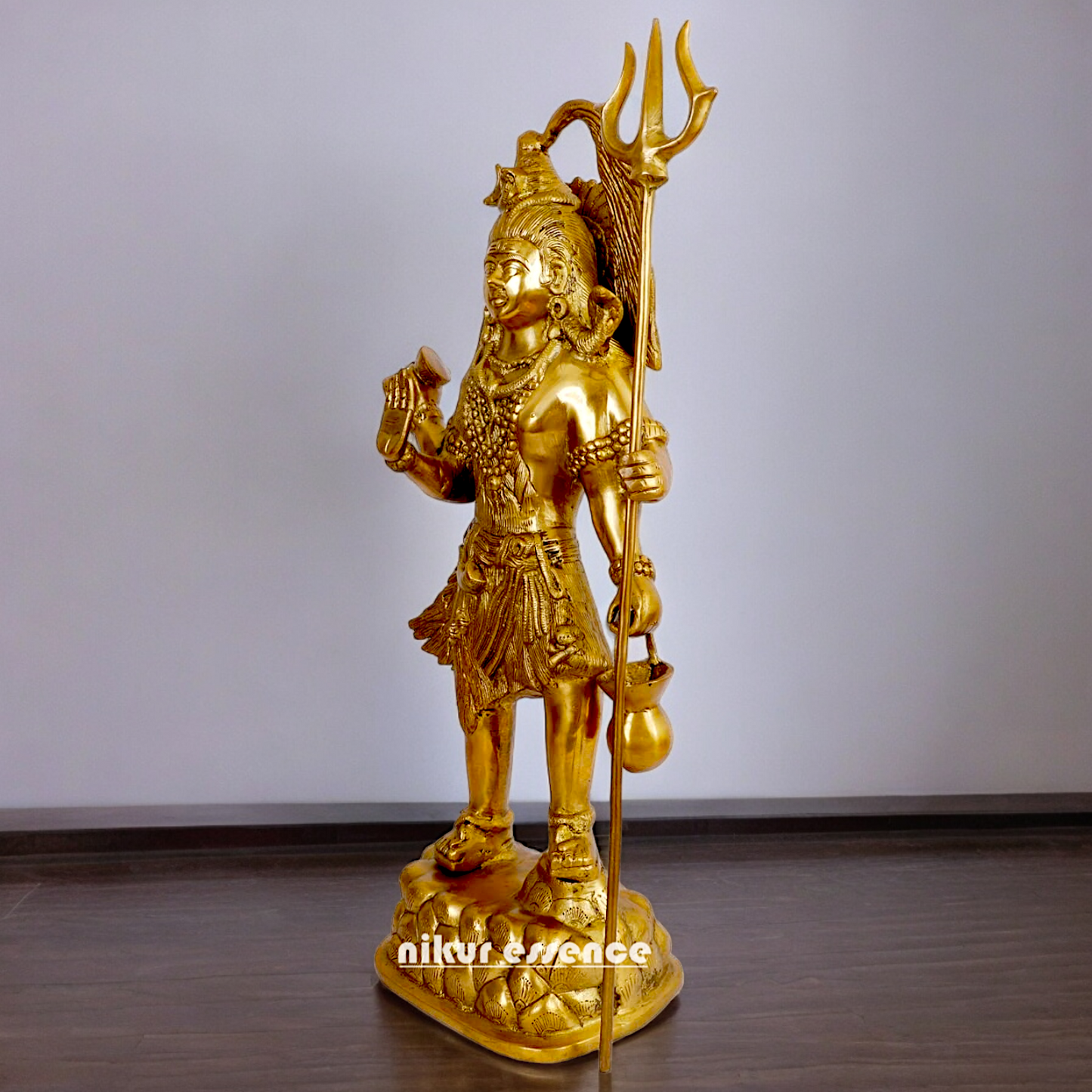 Solid Brass Shiva Standing power idol - 23 inches Nikuressence