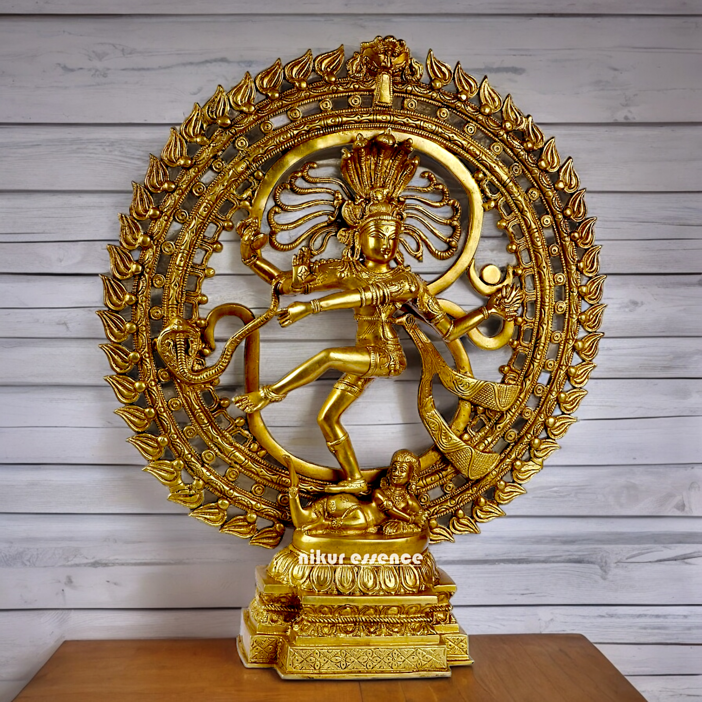 Solid Brass Nataraja Shiv idol - 20 inches Nikuressence