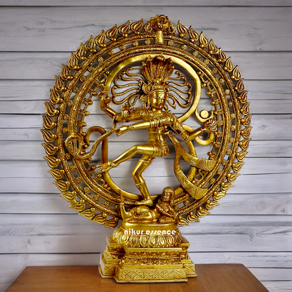 Solid Brass Nataraja Shiv idol - 20 inches Nikuressence