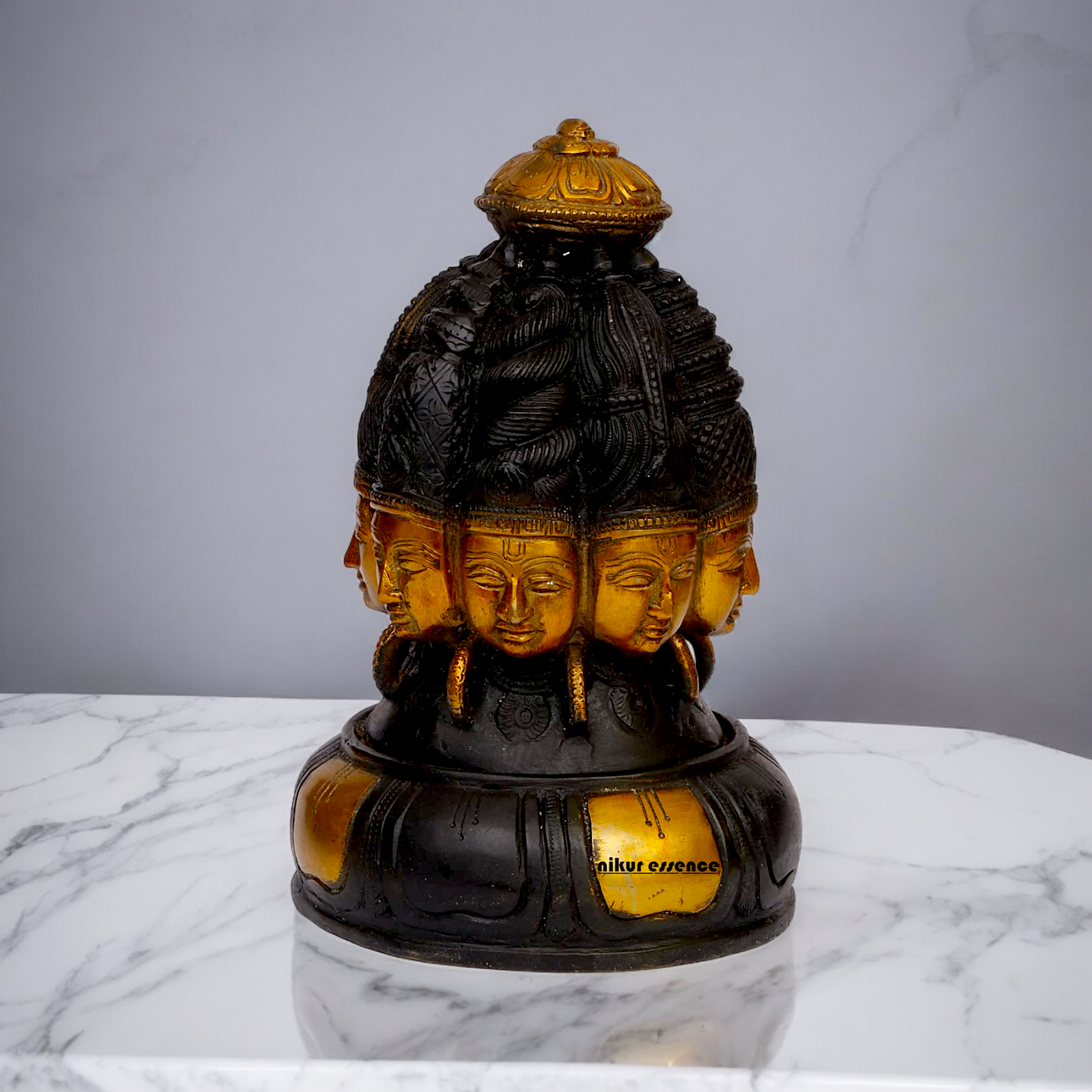 Buy Shiva Mukhalingam Brass idol - 9 inches Nikuressence