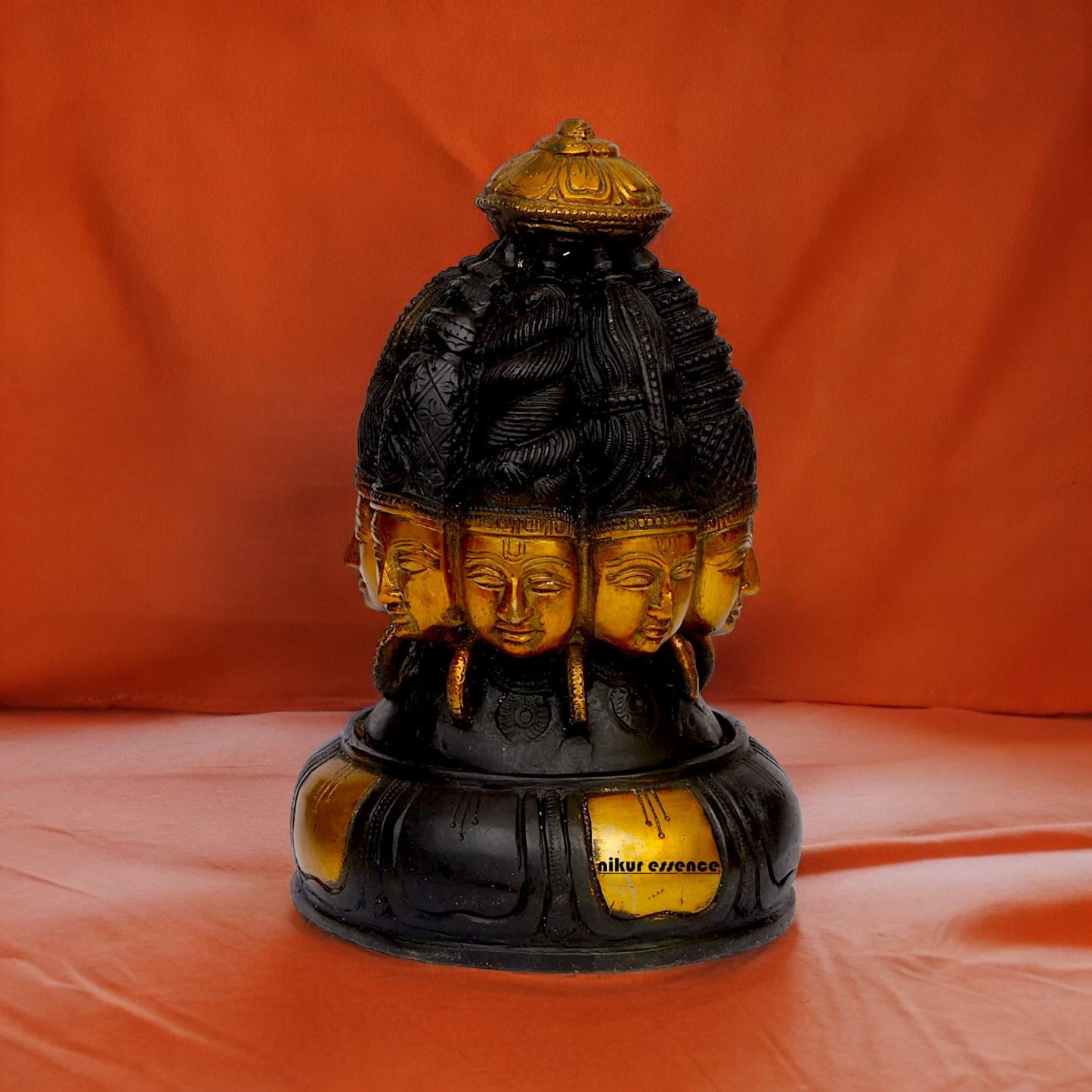 Buy Shiva Mukhalingam Brass idol - 9 inches Nikuressence