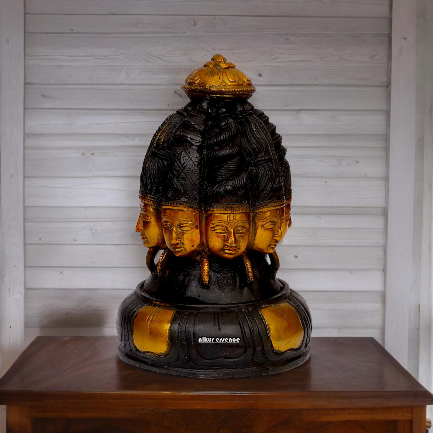 Buy Shiva Mukhalingam Brass idol - 9 inches Nikuressence