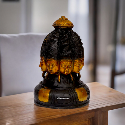 Buy Shiva Mukhalingam Brass idol - 9 inches Nikuressence