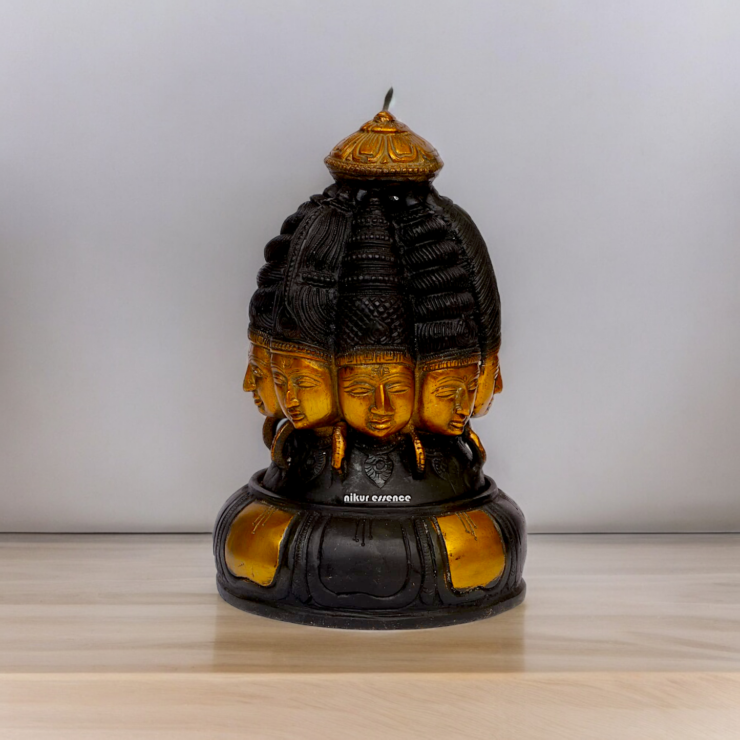 Buy Shiva Mukhalingam Brass idol - 9 inches Nikuressence