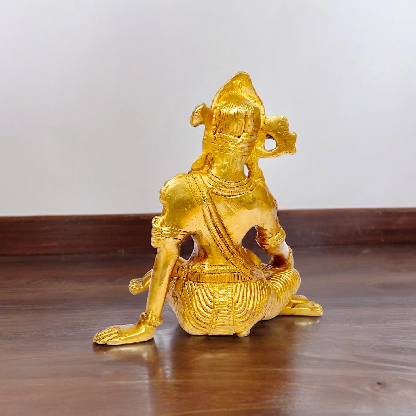 Solid Brass Indra Dev Sitting idol - 5.75 inches Nikuressence