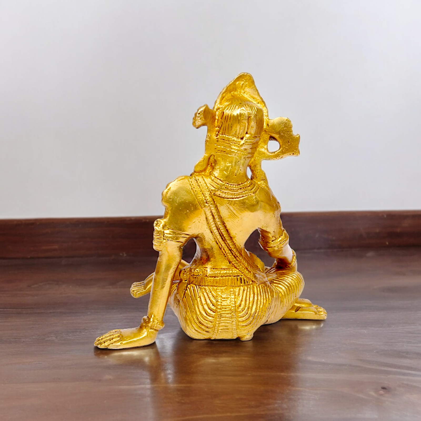 Solid Brass Indra Dev Sitting idol - 5.75 inches Nikuressence