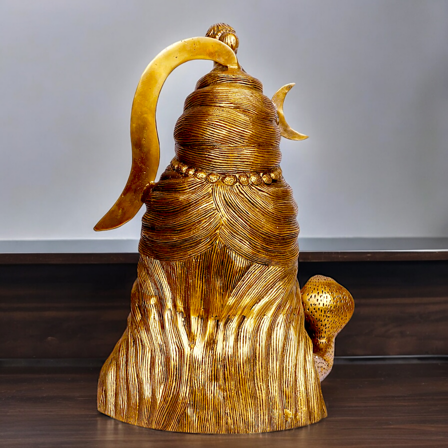 Big Shiva Face Head Solid brass idol - 21 inches Nikuressence