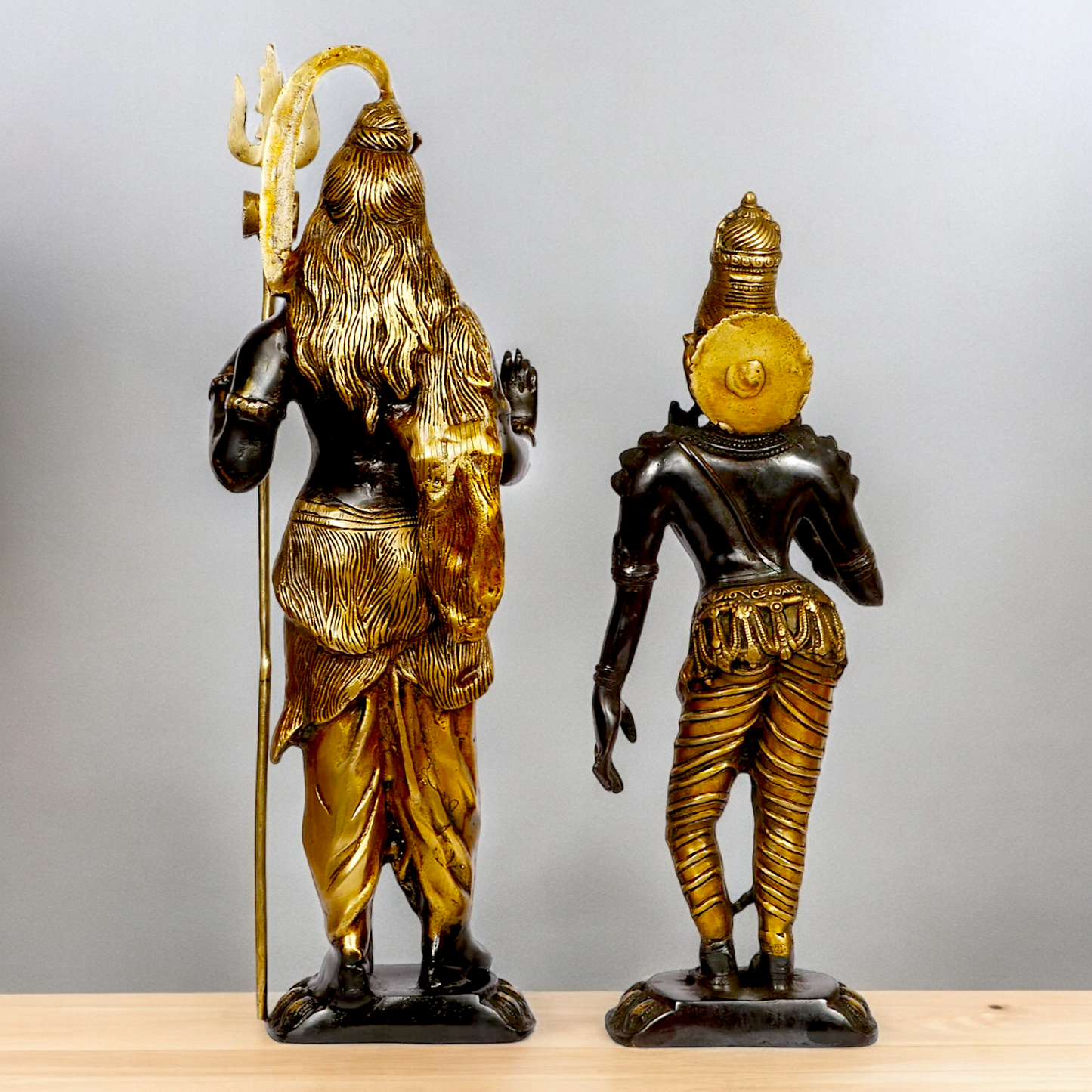 Large Shiva With Parvati Devi Brass idol - 20.5 inches Nikuressence