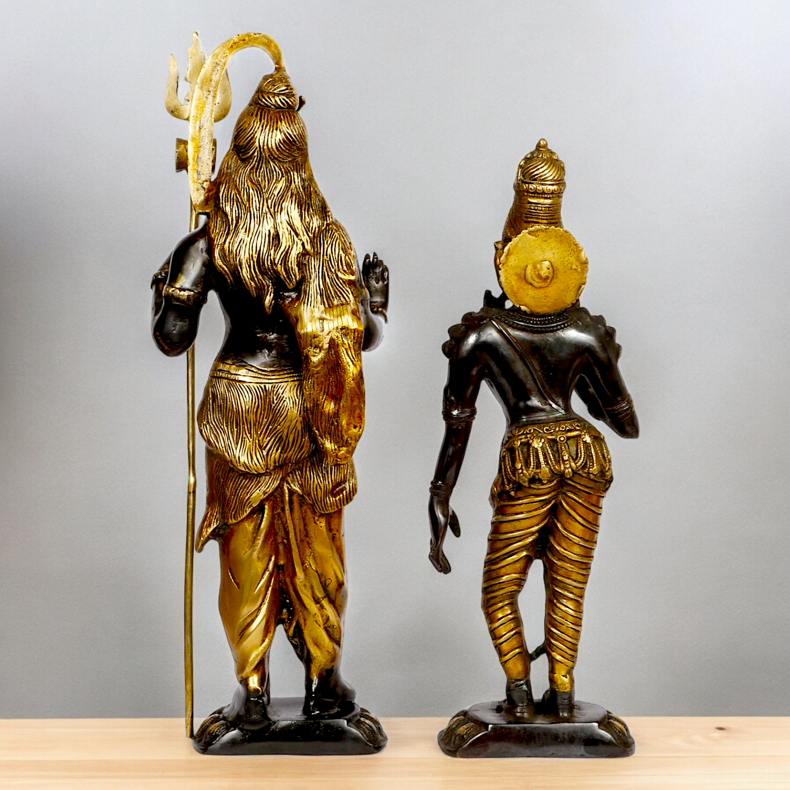 Large Shiva With Parvati Devi Brass idol - 20.5 inches Nikuressence