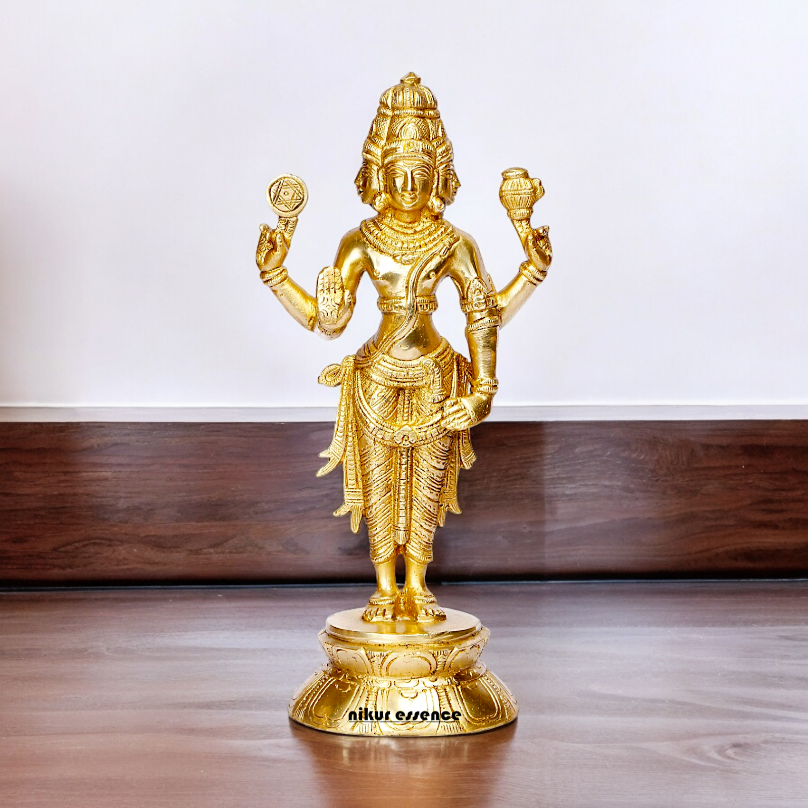 Shop Brahma Trimurti four Face Solid Brass idol - 10 inches Nikuressence