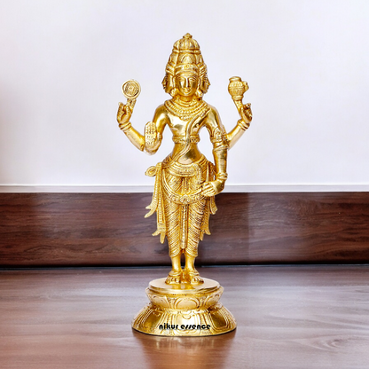 Shop Brahma Trimurti four Face Solid Brass idol - 10 inches Nikuressence