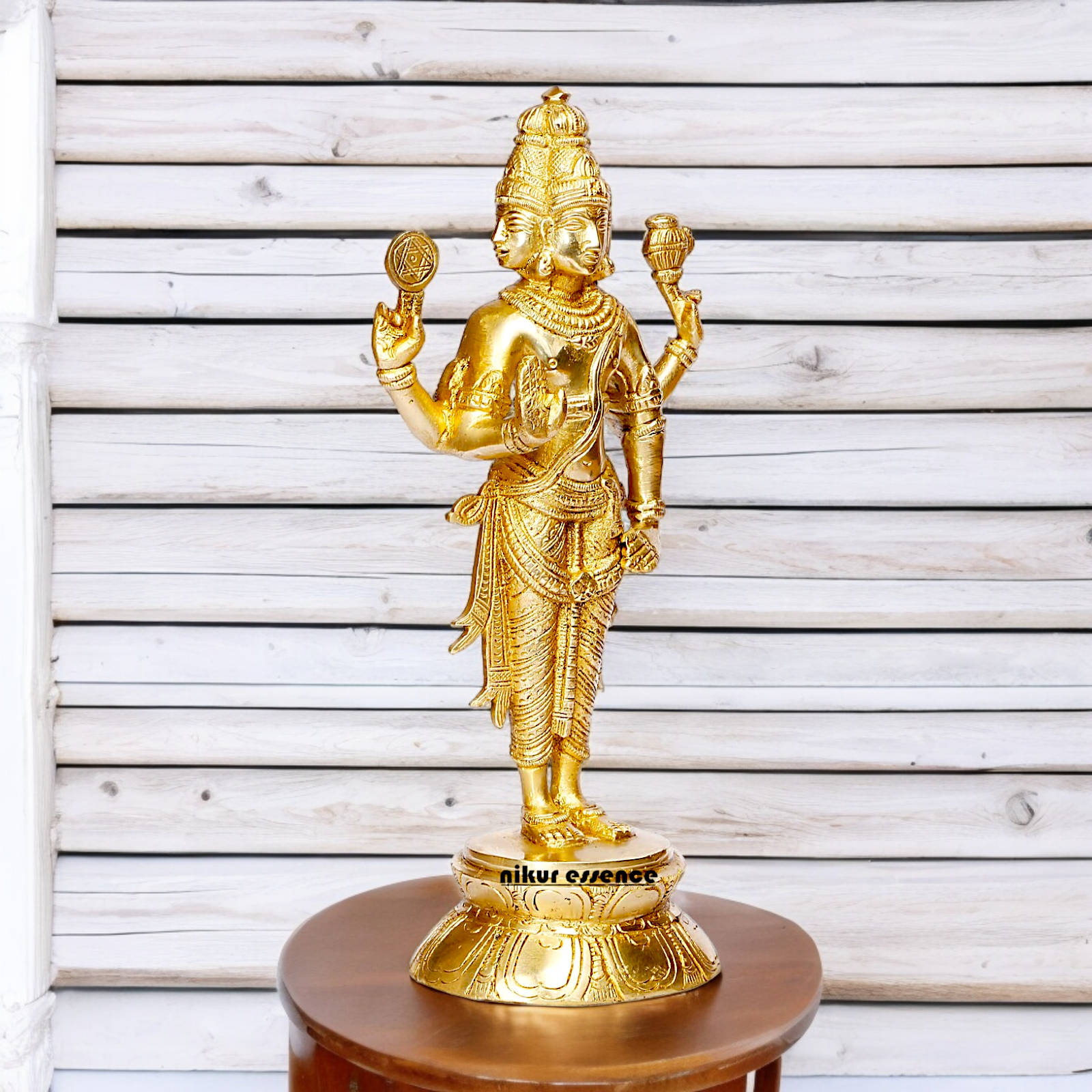 Shop Brahma Trimurti four Face Solid Brass idol - 10 inches Nikuressence