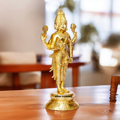 Shop Brahma Trimurti four Face Solid Brass idol - 10 inches Nikuressence