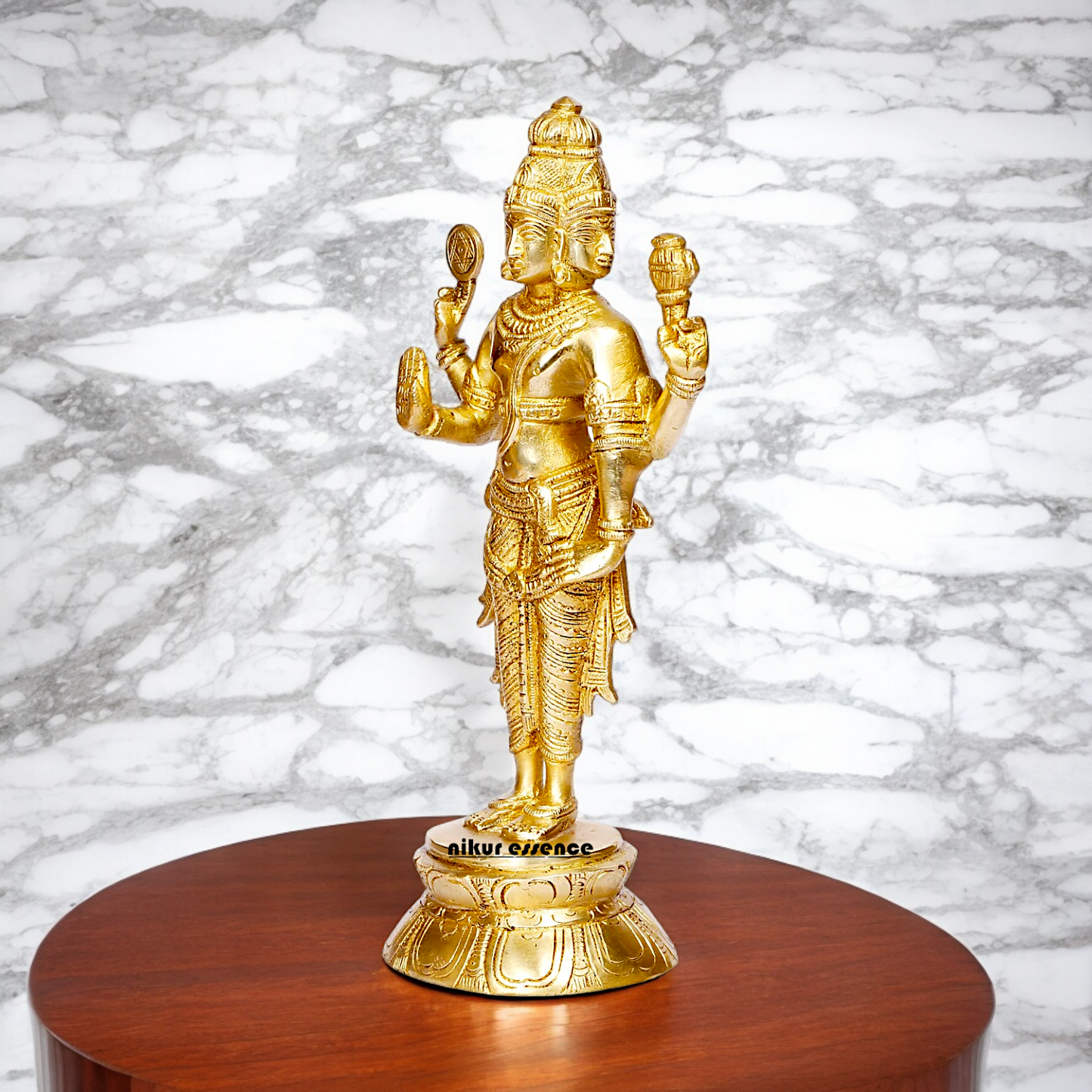 Shop Brahma Trimurti four Face Solid Brass idol - 10 inches Nikuressence