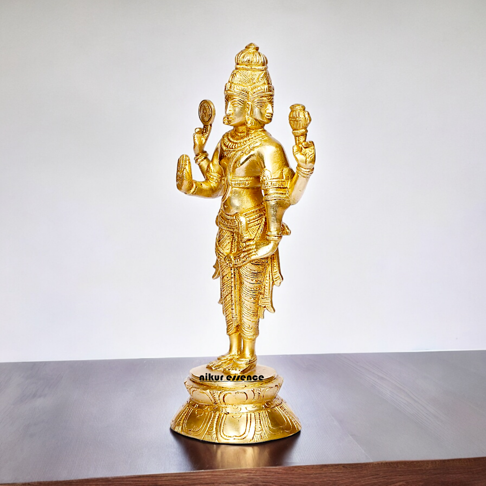 Shop Brahma Trimurti four Face Solid Brass idol - 10 inches Nikuressence